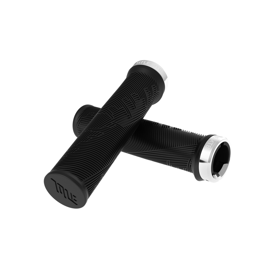 Title MTB FORM Lock-On Grips in Black with Chrome Clamp