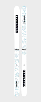 K2 Omen Colby Skis - white top sheet with Colby Stevenson signature