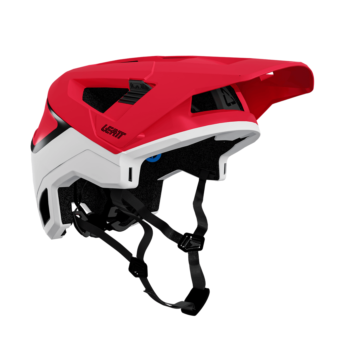 Leatt Enduro 4.0 MTB Helmet - Red/White, chin bar removed