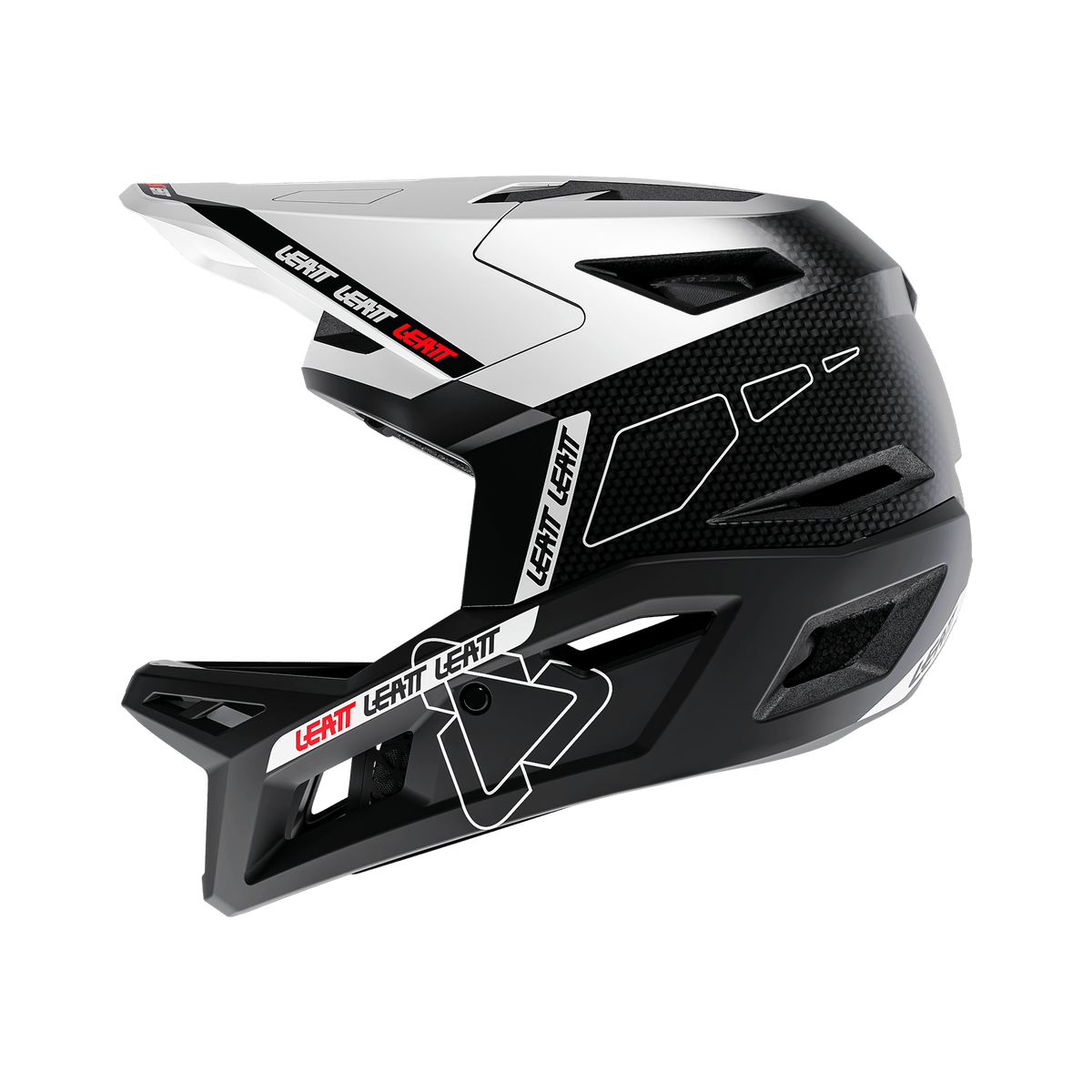 Leatt Gravity 6.0 Carbon MTB Helmet - White left