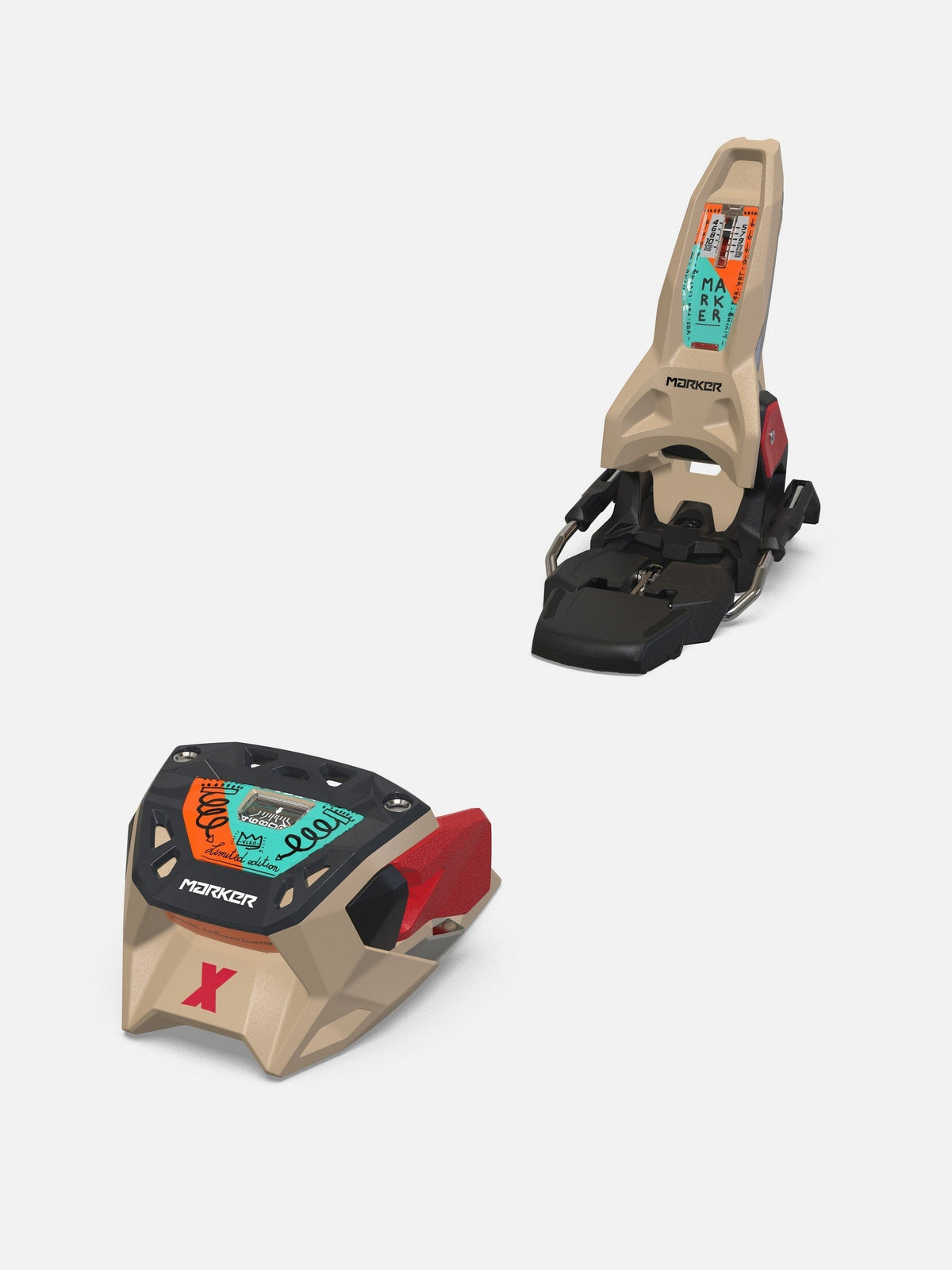 Marker Griffon X 13 Ski Bindings 2027 - Beige/Red
