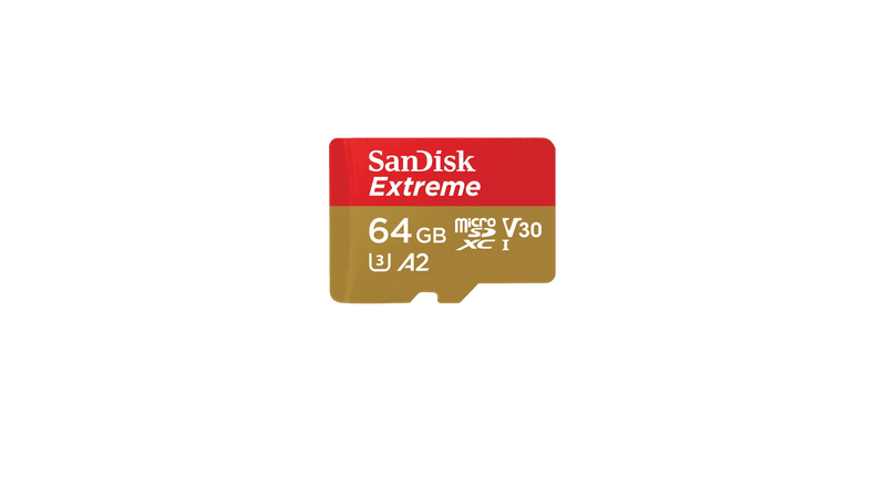 SanDisk 64GB Extreme MicroSDXC UHS-1 Card with Adapter
