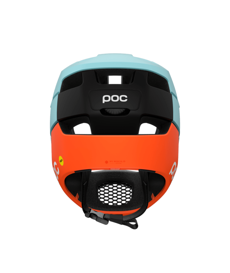 POC Otocon Race MIPS Helmet - Indicolite Blue Matt/Carnelian Orange Matt