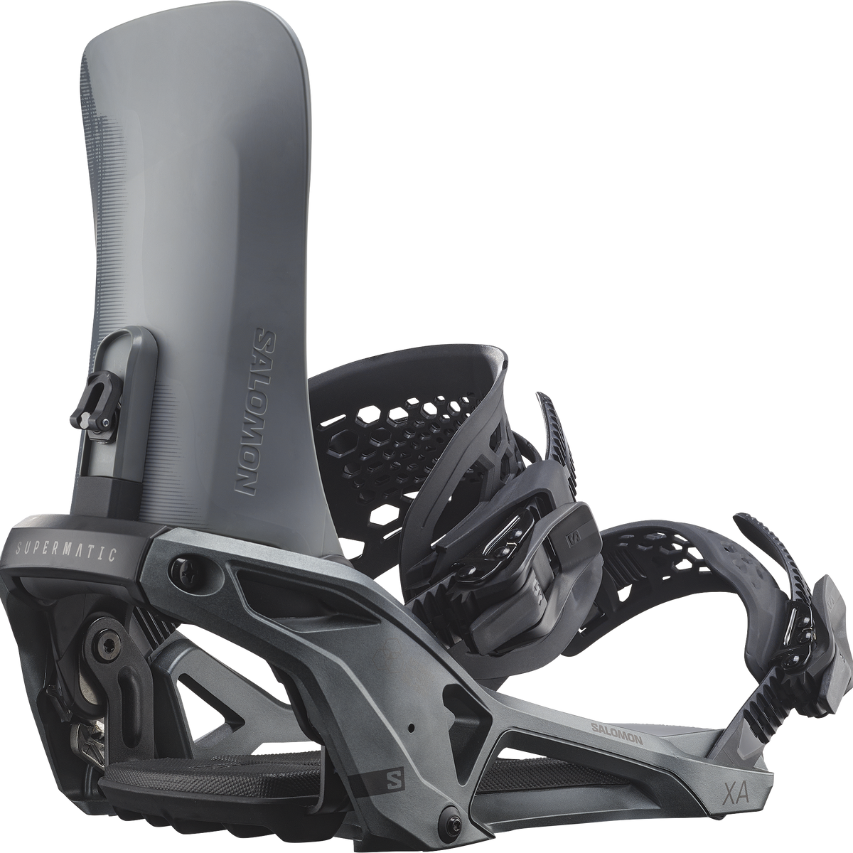 Salomon XA Supermatic Snowboard Bindings - Castor Gray / Black
