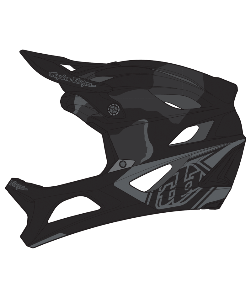 Troy Lee Designs Stage 2 Full Face Bike Helmet - Split Black Camo