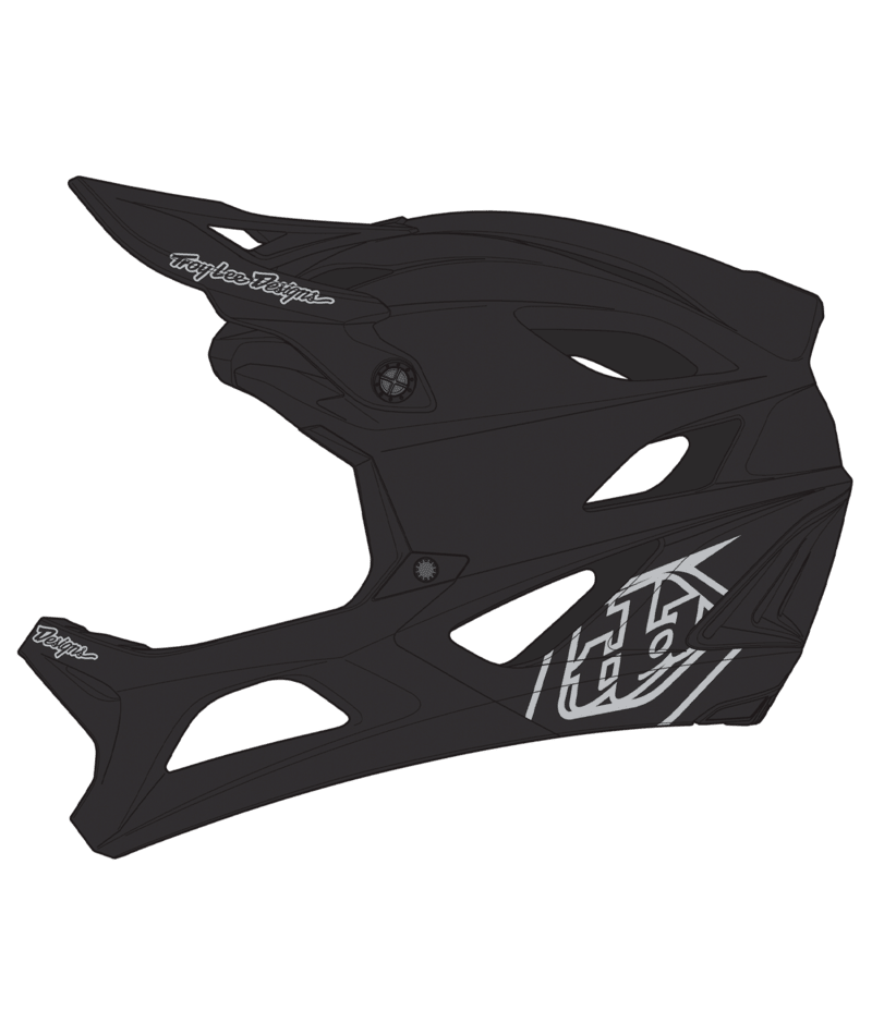 Troy Lee Designs Stage 2 Full Face Bike Helmet - Stealth Black
