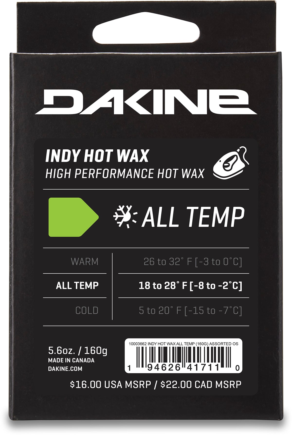 Dakine WAX (High Octane Rub On Wax, Race Run Spray On Wax, BC Skin Wax, Indy Hot Wax -All Temp & Nitrous All Temp Wax)