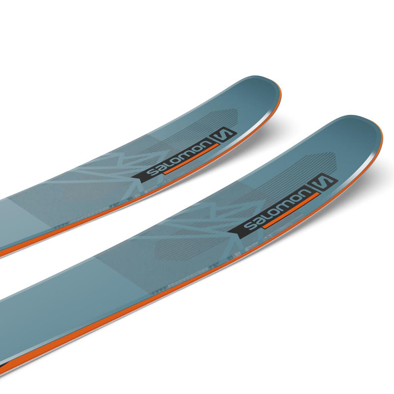 orange salomon skis QST Spark Jr. Set + C5 GW J Bindings it makes turns more natural and landings safer ERL - Orange Salomon Edition