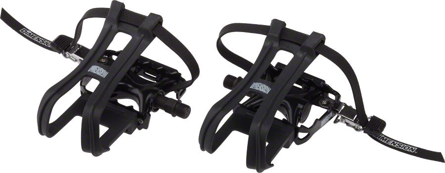 Dimension Combo Compe Pedal/Toe clip Set 9/16" Aluminum