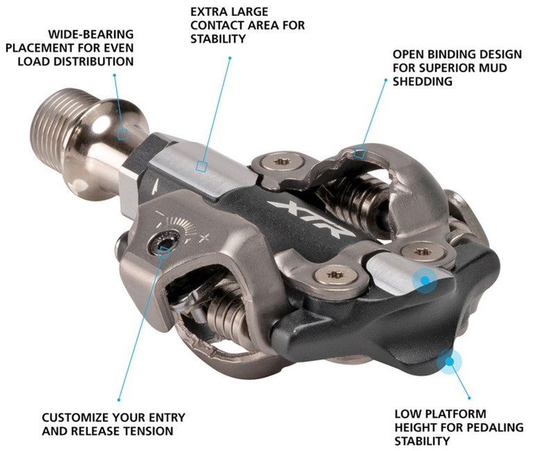 shimano m9100 pedals Shimano PD-M520 SPD Pedals Black