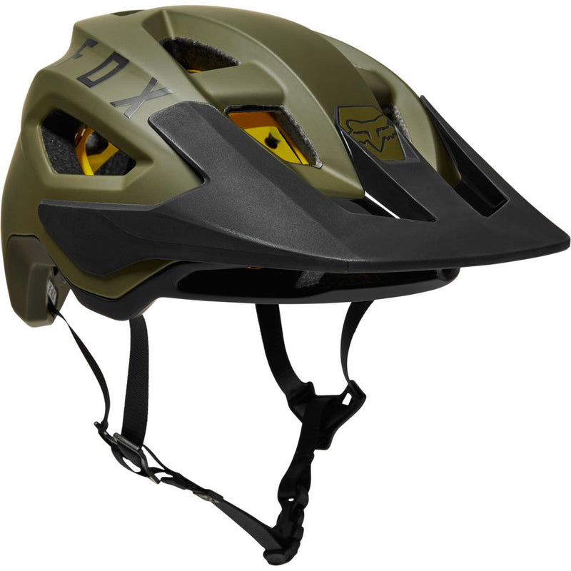 bike helmet green and black Fox Racing Speedframe MIPS Helmet - Olive Green