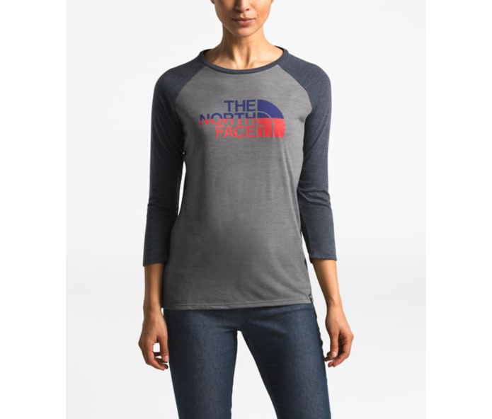 The North Face 3/4 Americana Tri-Blend Baseball Tee - Women's