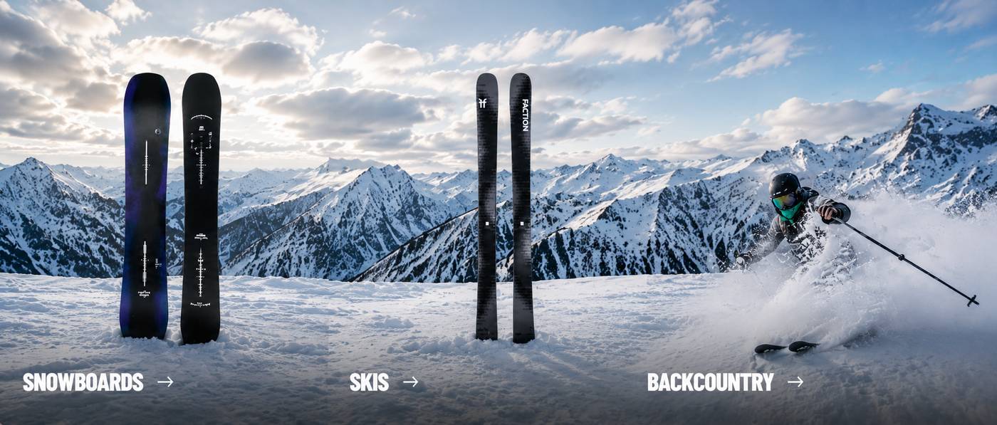 Shop snowboards, skis and backcountry gear